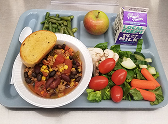 A healthy lunch tray
